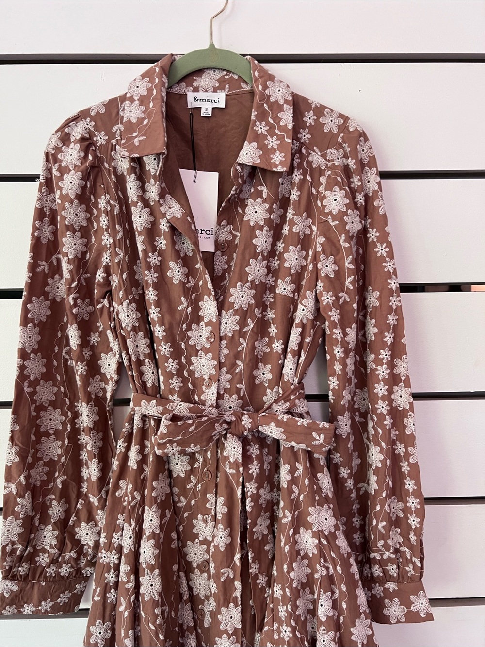 NWT Floral Embroidery Button Down
Flared Mini Dress - Picture 5 of 13